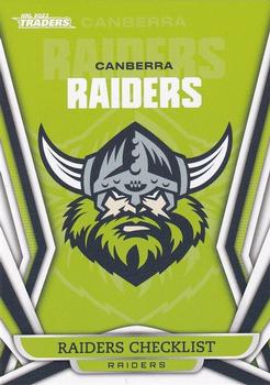 2023 NRL Traders Titanium #011 Canberra Raiders Checklist Front